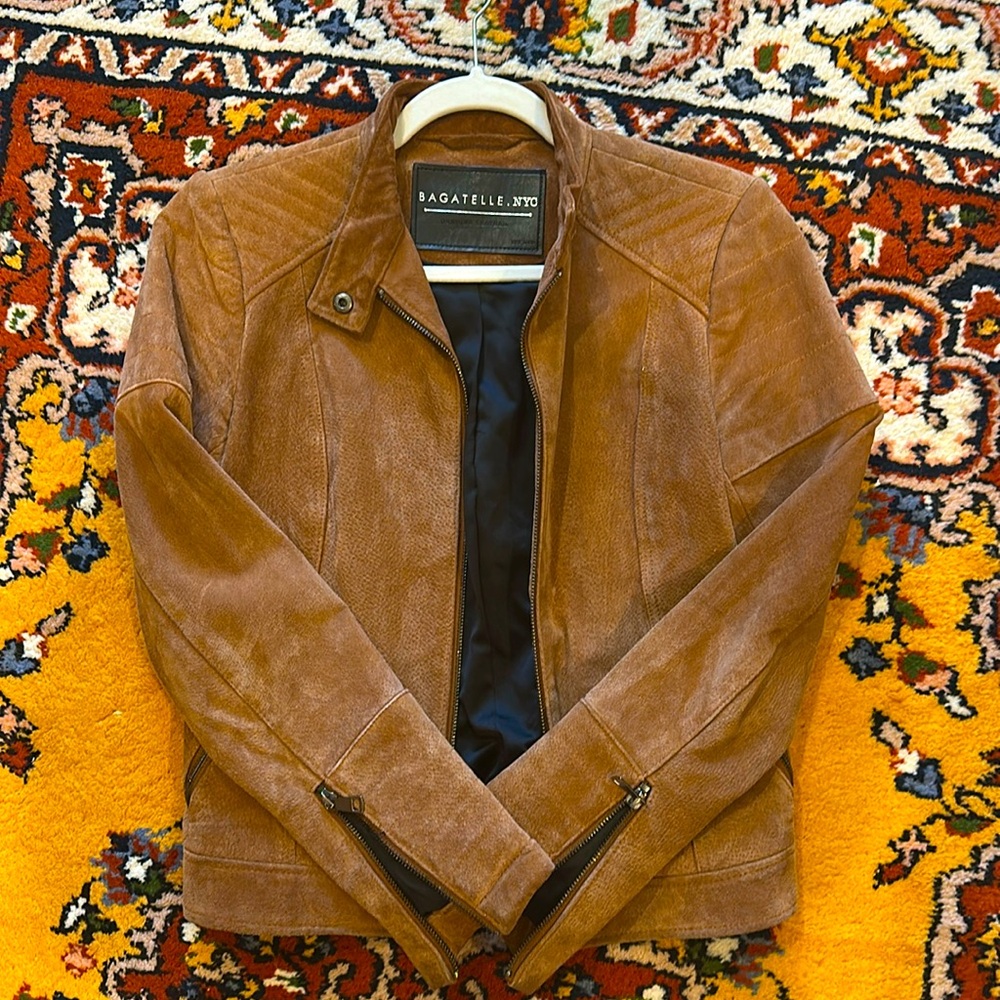 Brown Suede Leather Jacket